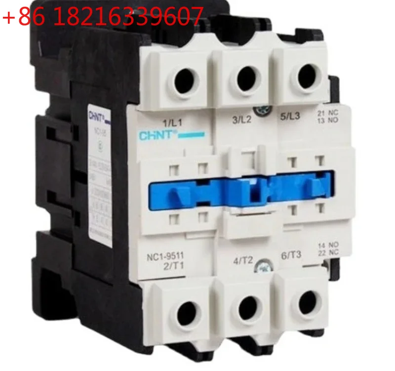Contator Elétrico YAO CHINT NC1 AC 0910 1810 2501 NC1-1210 220V Comunicação 24V 36V 48V 110V 380V Montagem em Trilho DIN