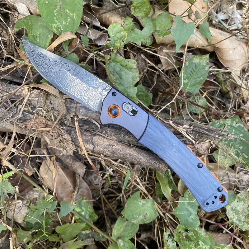 Folding BM 15080 Knives Pocket Damascus Blade Wood Handle Self-defense Survival Hunting EDC Camping Fishing Knives Gifts Tools view 2