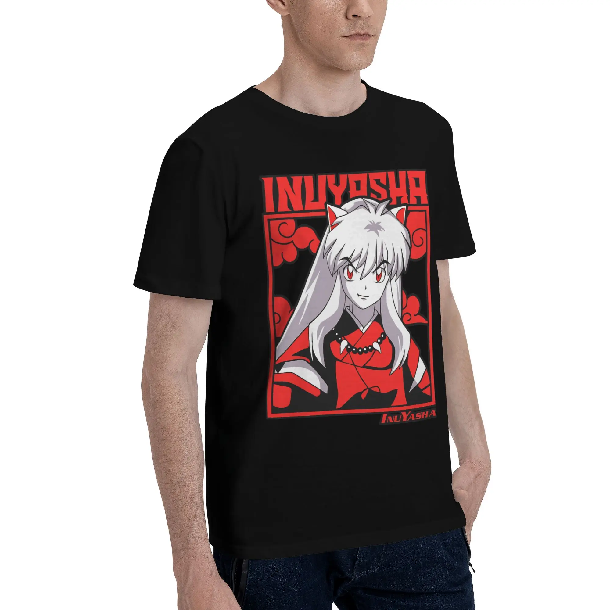 Copy of Fox samurai  Novelty Graphic 100% Cotton T-Shirt Bandai Inuyasha Tops Tees For Men