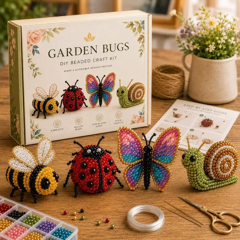2026 Winziges 3D-Perlen-Tier-DIY-Set: Einfaches Perlenstickerei-Bastelset mit Anleitung – Kreatives handgemachtes Geschenk