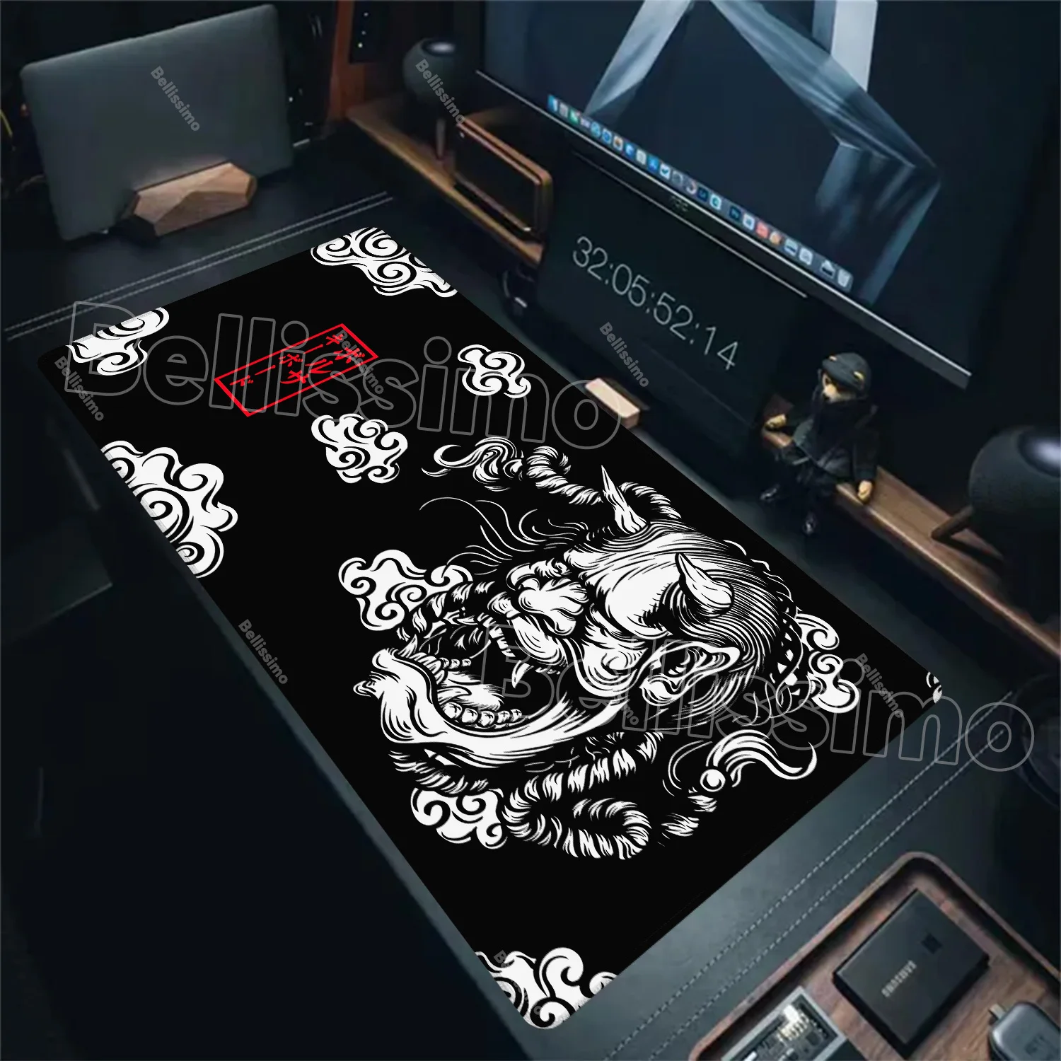 

Japanese Ghost Warrior theme anime Mouse Pad Desk Mat Gaming mat gamer pc accessories Non-Slip Rubber mouse pads maus pad rug