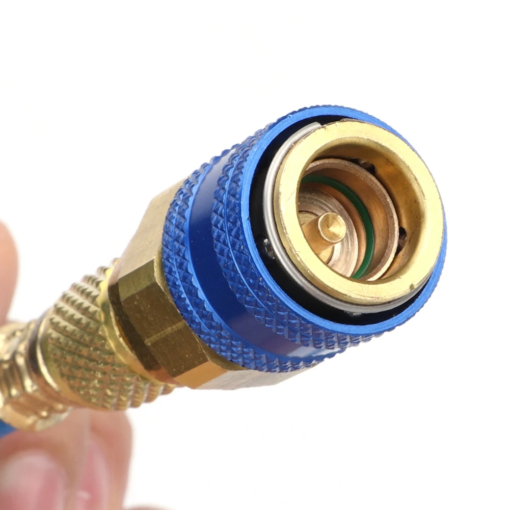 측정 게이지가 있는 자동차 냉매 충전 파이프, 자동차 에어컨 도구, 프레온 에어컨 충전 호스, R134A, 1PC