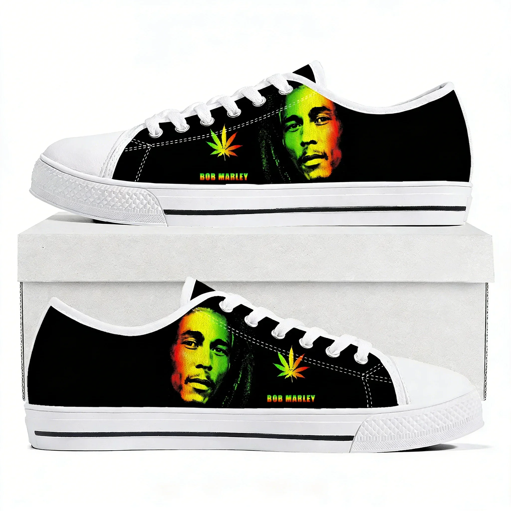 

Bob Marley Low Top High Quality Sneakers Jamaica Singer Reggae Rock Mens Womens Teenager Canvas Sneaker Casual Shoes