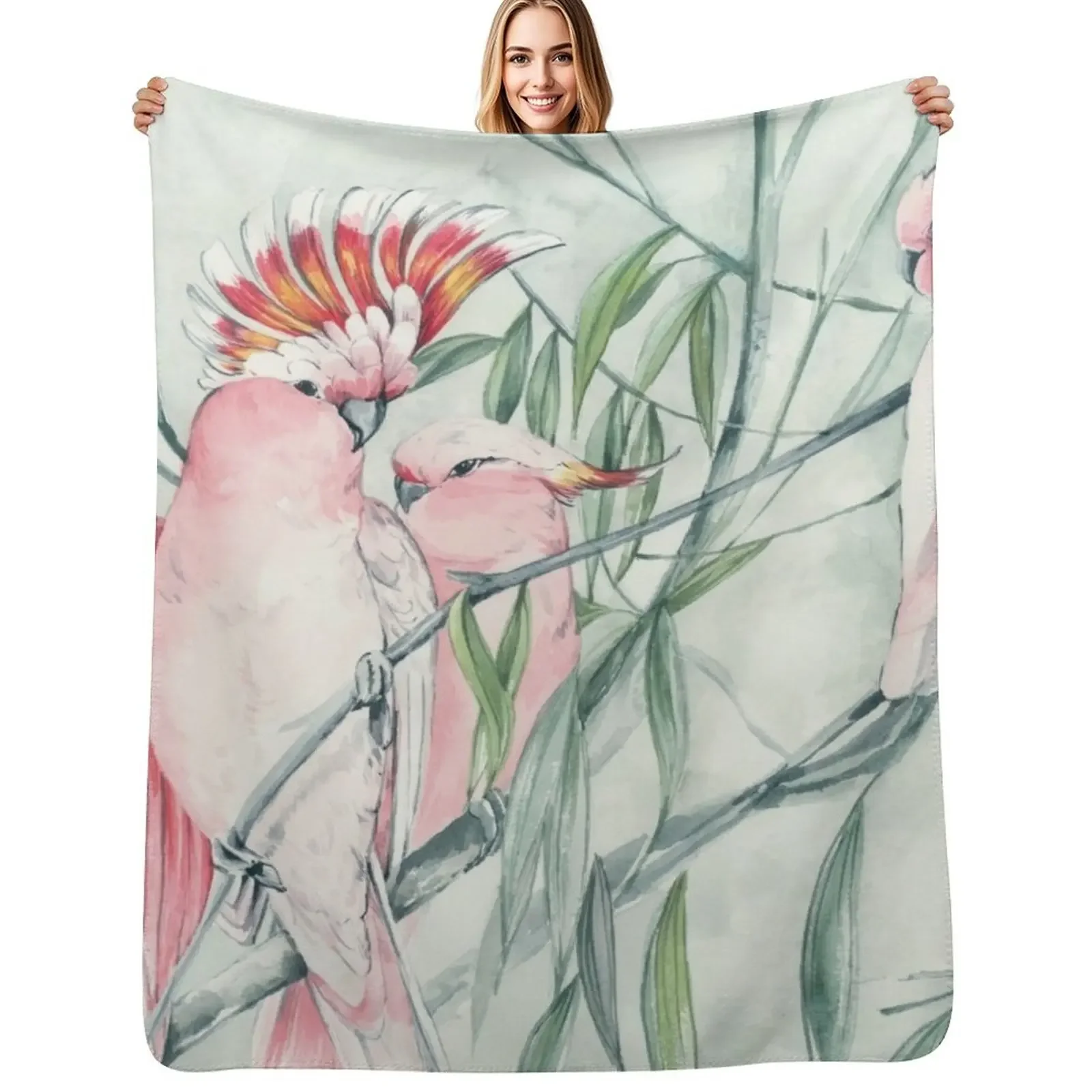 

Major Mitchell Cockatoo Throw Blanket Extra Large Throw Polar Beach Blanket