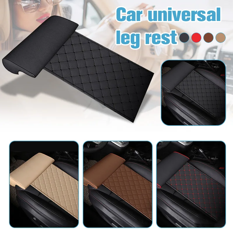 

Universal PU Leather Car Seat Extender Cushion Anti-fatigue Driving Comfortable Knee Leg Rest Support Pillow Thigh Extension Pad