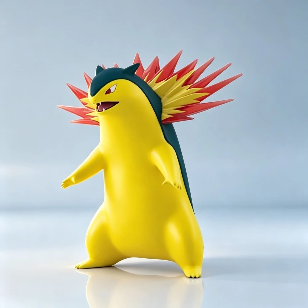 Anime Pokémon Figur Skala Weltweite Typhlosion-Gruppe Actionfiguren PVC-Statue Desktop-Sammlermodell Spielzeug Geschenke 2,5-9,5cm – Detail 4