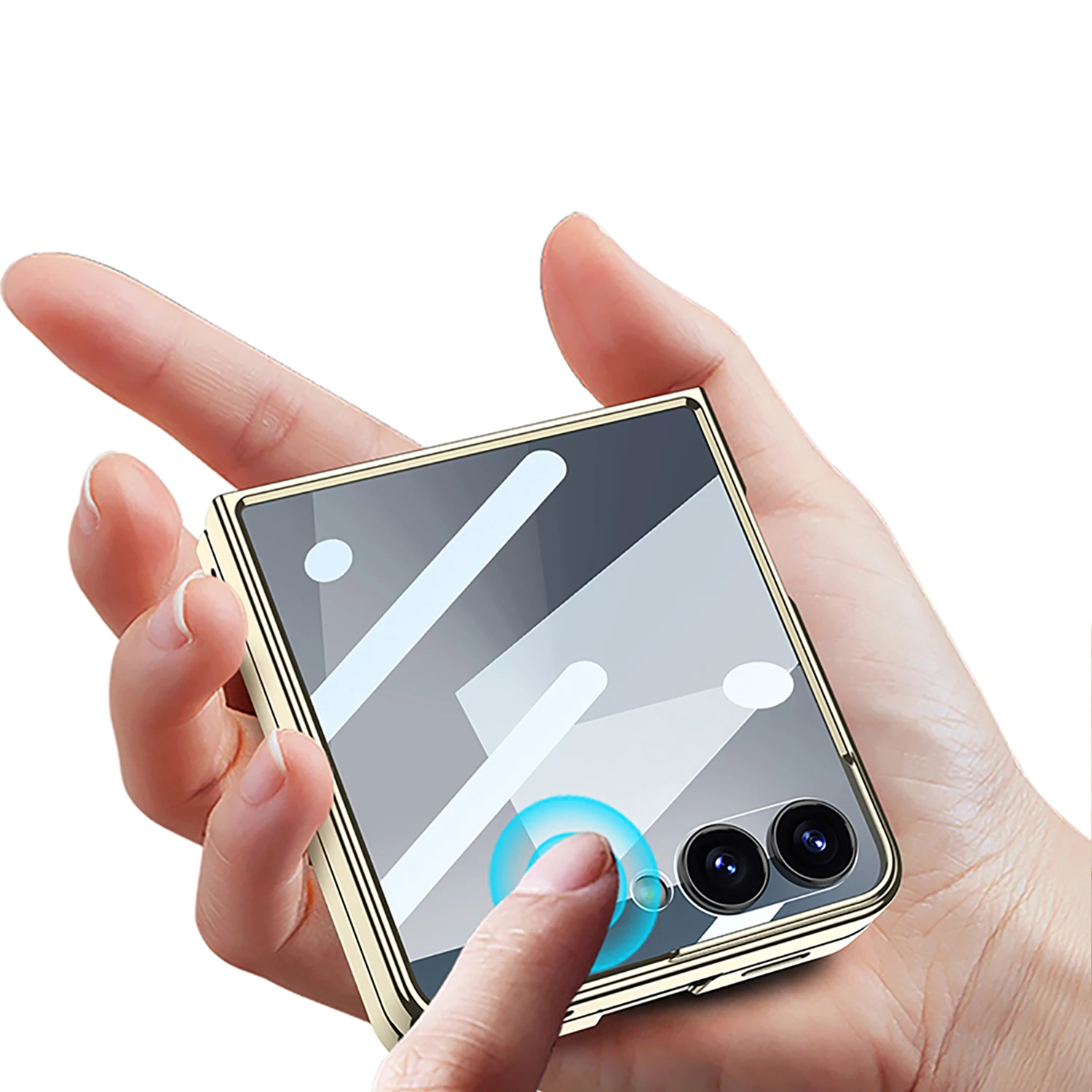 Malowane szkło hartowane do Samsung Galaxy Z Flip 7 6 Luksusowe szkło ochronne na ekran do etui Galaxy Z Flip7 — zdjęcie produktu 4