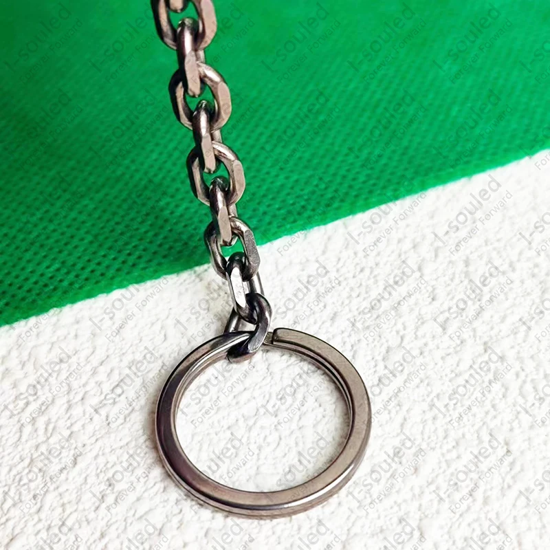 Tactical Titanium Keychain 1 Inch with 2.5CM Key Ring for Outdoor Camping Hiking Gear Survival Tool Accessories