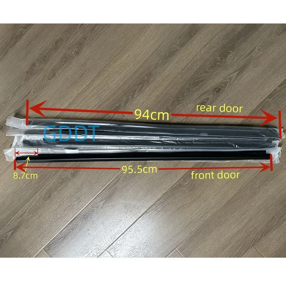 4 Pcs Black or Chrome Outside Window Glass Rubber for Lancer CY CX Window Outside Weatherstrip for Fortis Evo Cz 5727A005