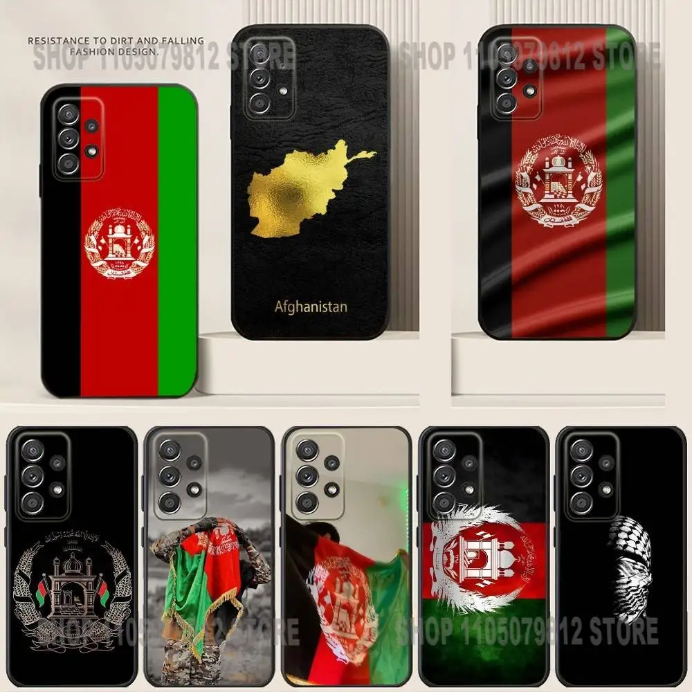 

Afghan Afghanistan Flag Phone Case For Samsung S24,21,22,23,30,Ultra,20,Plus,Note,10,9,Black soft silicone case