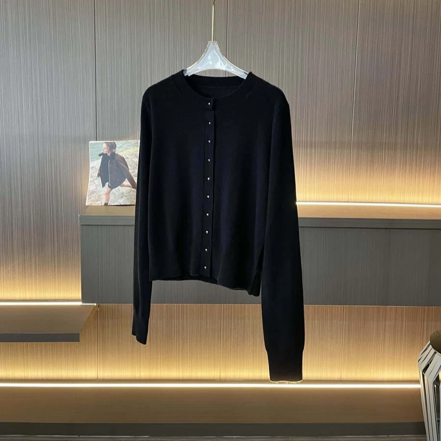 سترة صوف 100% بتصميم كلاسيكي كاجوال وبسيط