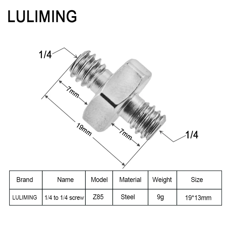 Male 1/4 3/8 Inch to Male M4 1/4 3/8 Camera Conversion Screw Tripod Ballhead Mount Adapter for Photography Flash Holder