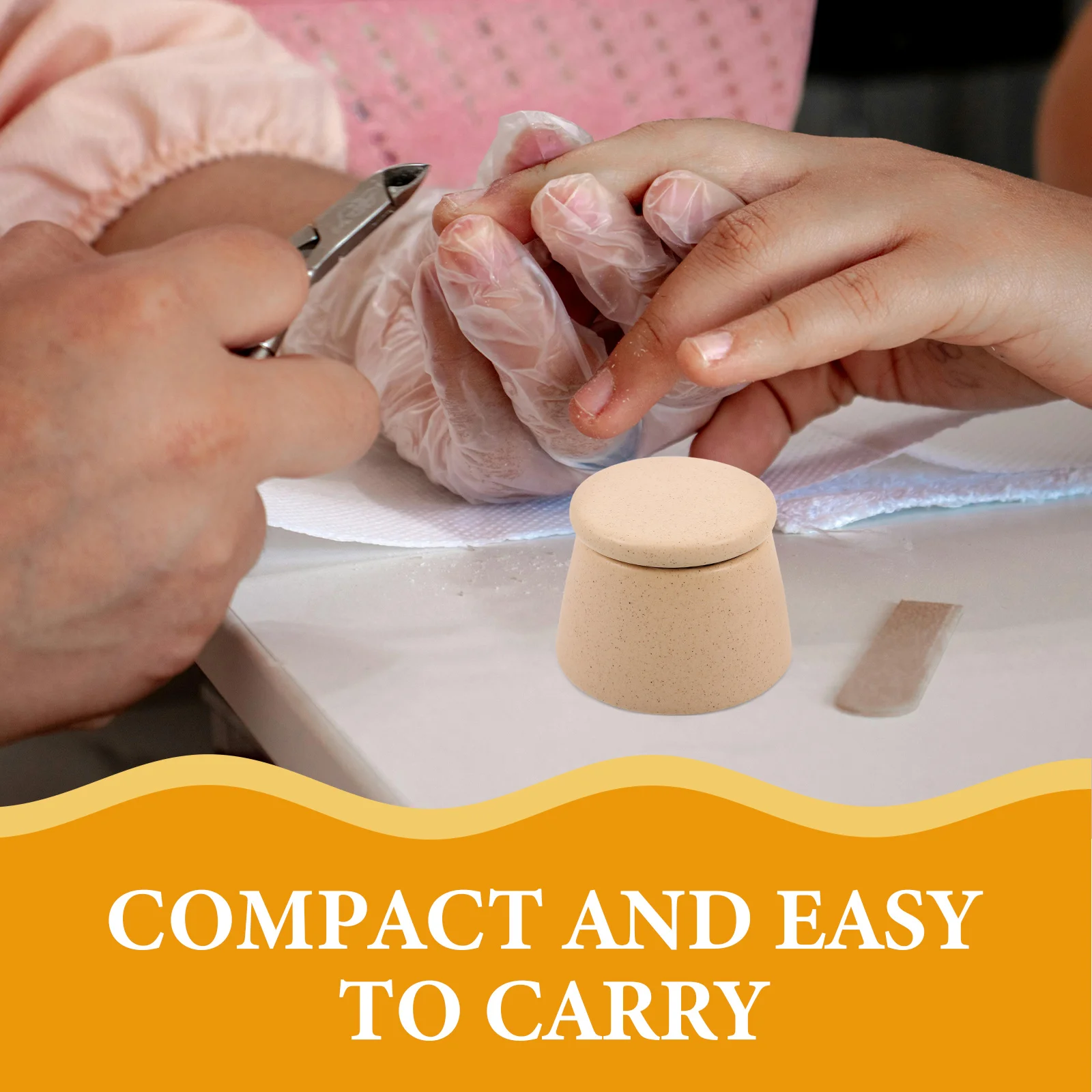 세라믹 네일 브러쉬 세척 컵 일본 스타일 고밀폐 아크릴 액체 홀더 매니큐어 볼 네일 아트 도구 글리터 펜