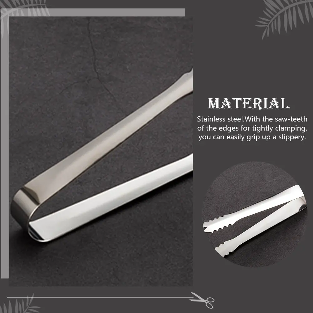 

3Pcs Premium Stainless Steel Ice Tongs Multipurpose Food Serving Clip for Kitchen Buffet Bbq Home Party Ice Tongs