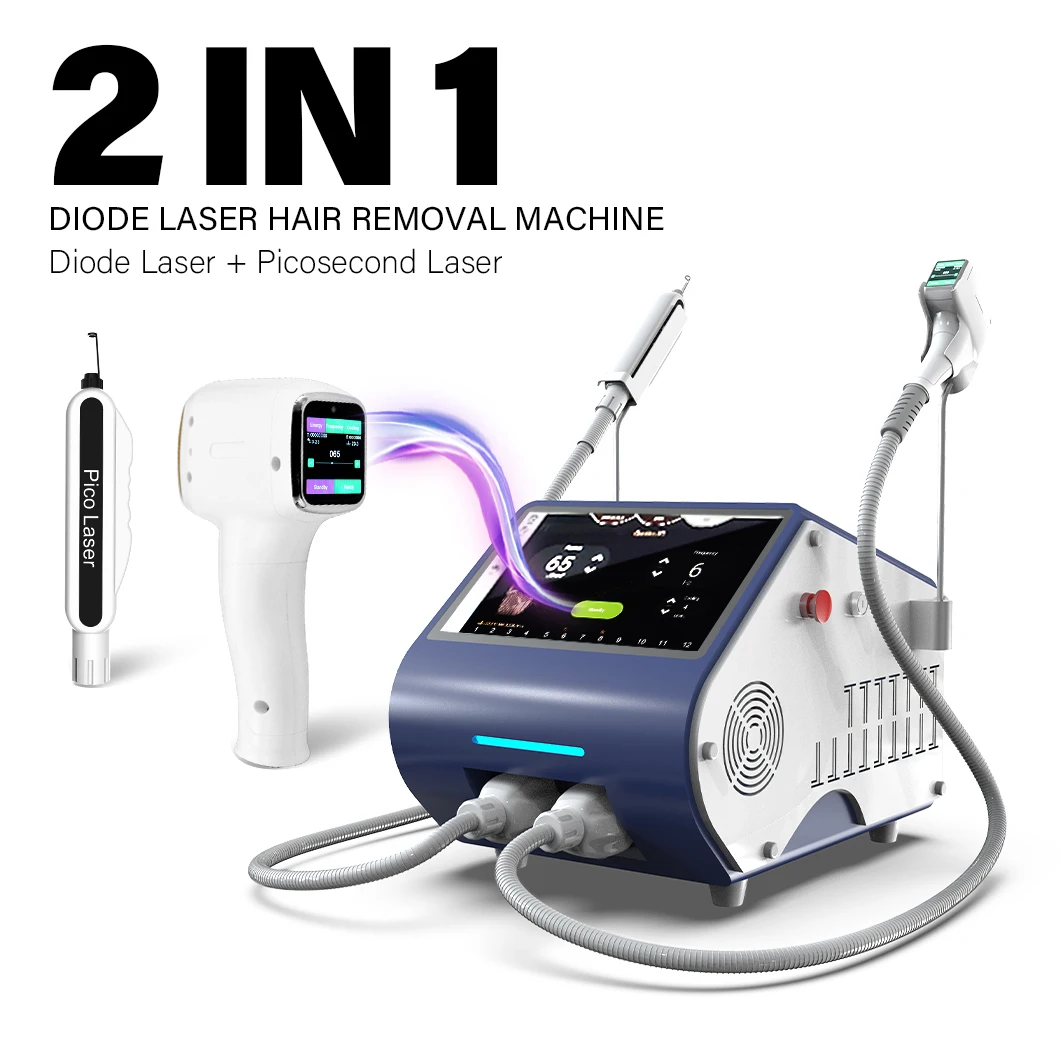 Professional Picosecond 808 Diode Laser Machine 808nm Hair Removal Skin Rejuvenation Pico Tattoo Acne Pigment Treatment Device