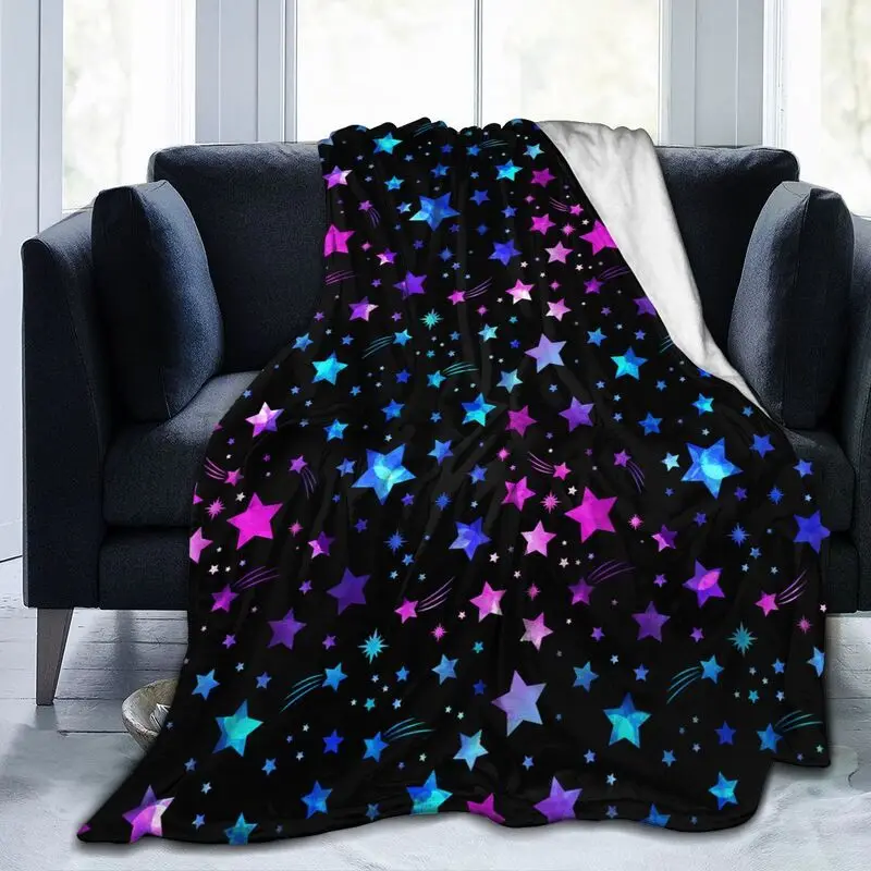 Space Galaxy Constellation Zodiac Star Throws Blanket Gifts for Men Women Couch Bed Bedding Soft Flannel Blankets 60x50 Inch