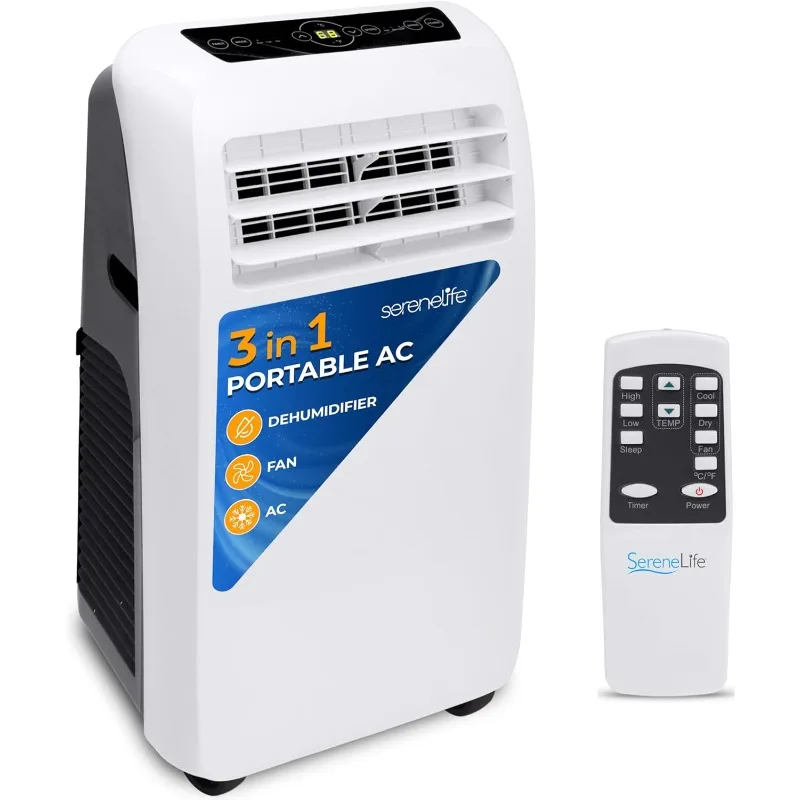 SereneLife Small Air Conditioner Portable 10,000 BTU with Built-in Dehumidifier - Portable AC unit