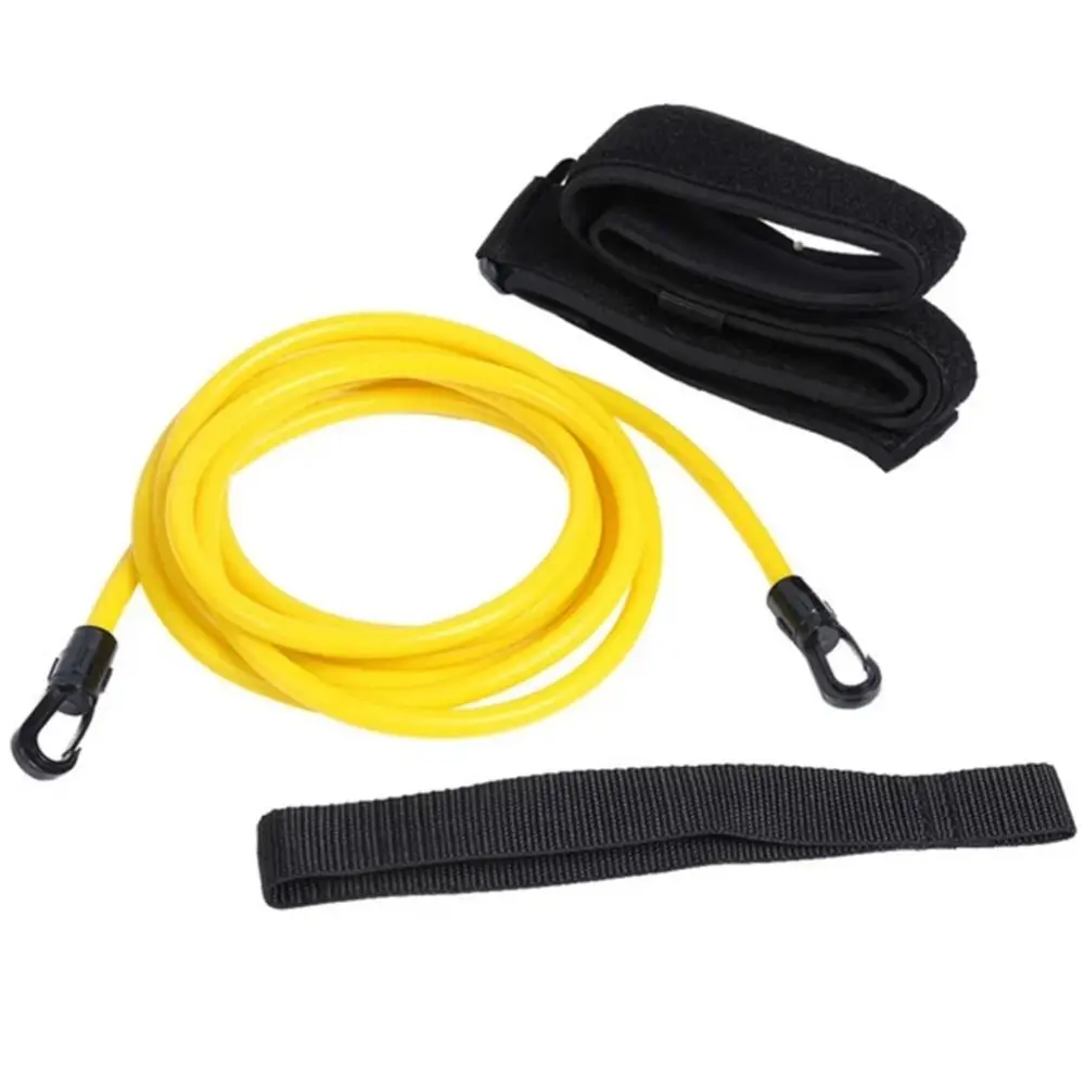 Latex Tubes Swim Training Resistance Belt Adjustable 4M Swimming Bungee Exerciser Swim Tether with Mesh Pocket view 4