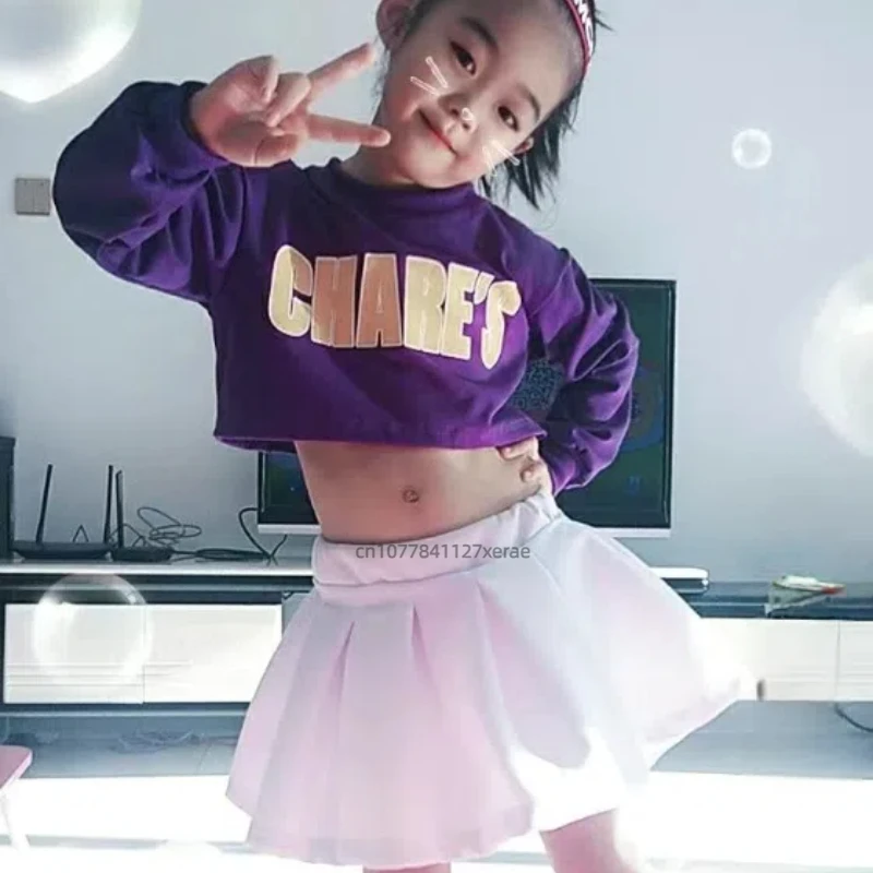 زي رقص الشوارع للأطفال، أداء مرحلة رقص الجاز للفتيات، اجتماع رياضي، مجموعة أزياء أداء التشجيع للطلاب