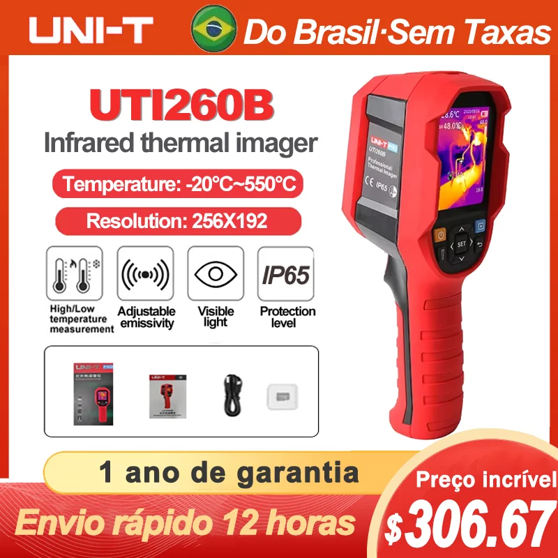 UNI-T UTi260B Infrared Thermal Imager 256 x192 Industrial Handheld Testing Thermometer For Repaire Floor Heating Thermal Camera