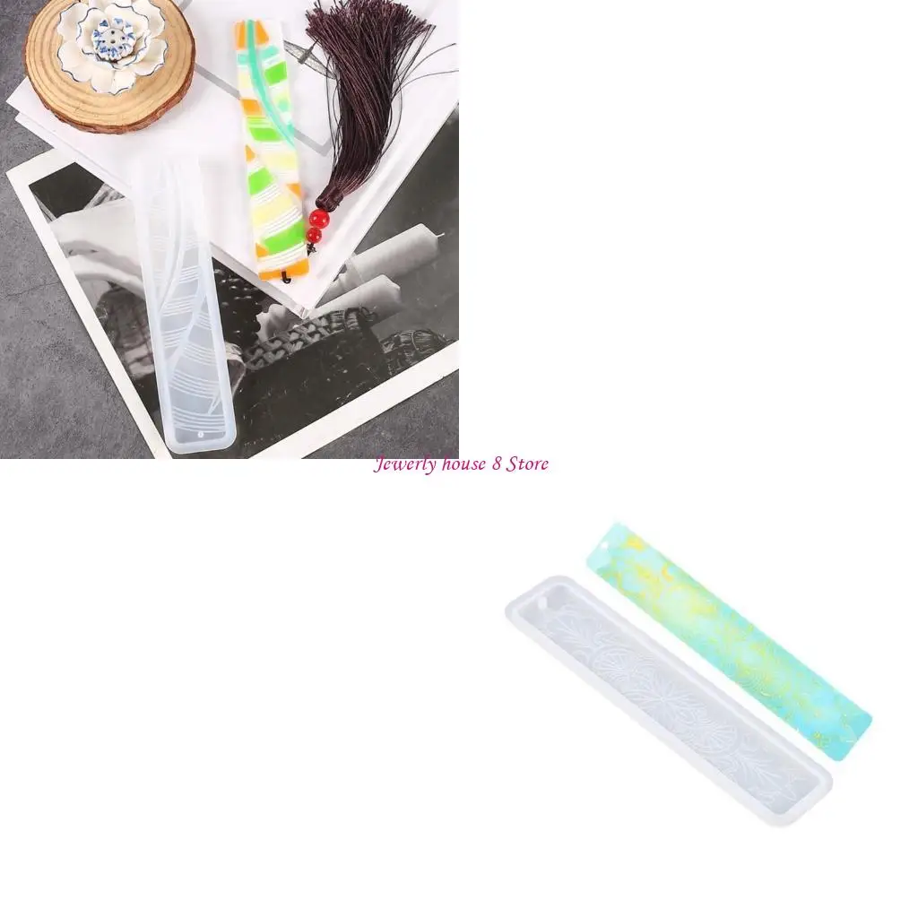 

Reusable Silicone Bookmarks Mould Portable for Creating Realistic Rectangle Suitable for Various Craft Activities
