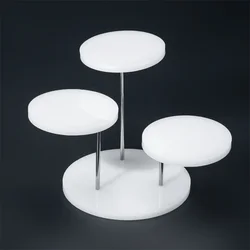 3 Layers Plastic Ring Jewelry Display Stand Multi-layer Round Rotating Earrings Stud Display Rack Jewelry Storage Organizer