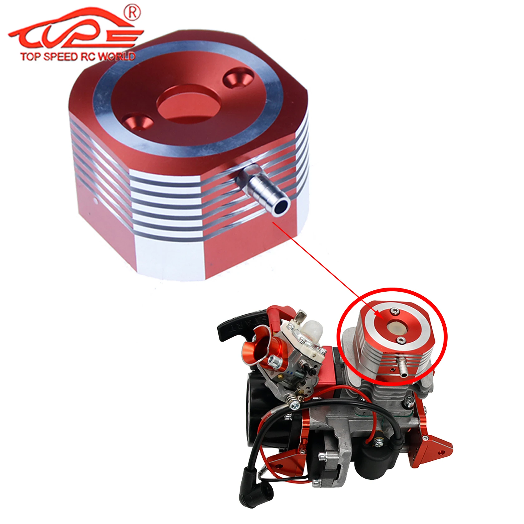 Rc Boat Water Cooling Jacket for 26cc 29cc Zenoah CY RCMK QJ  Marine Gas Engine G260 G290 PUM Parts