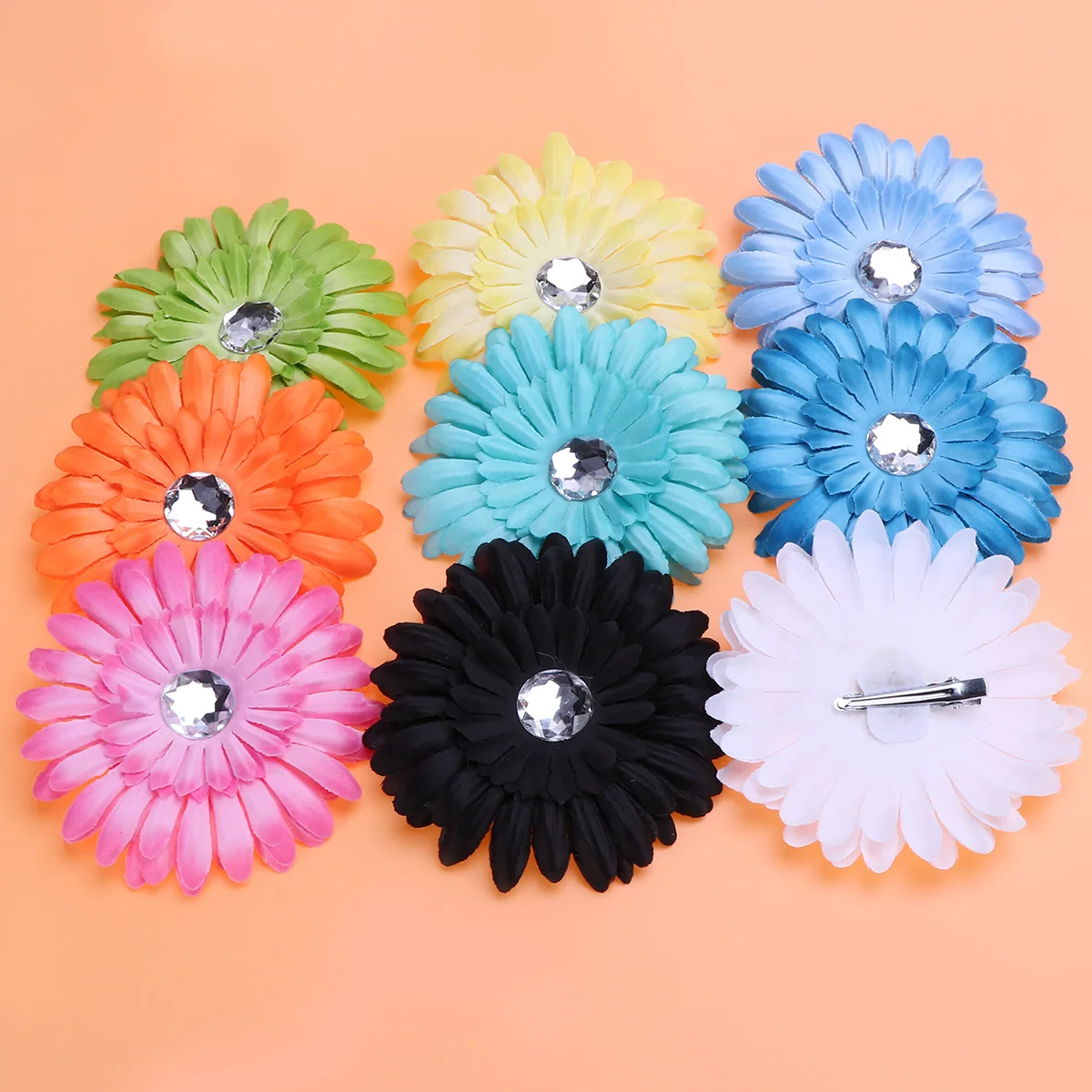 

15 Pcs Flower Hairpins Felt Tear Resistant Clips for Girls Child Barrettes Prom Party Accessories Daisy Decor
