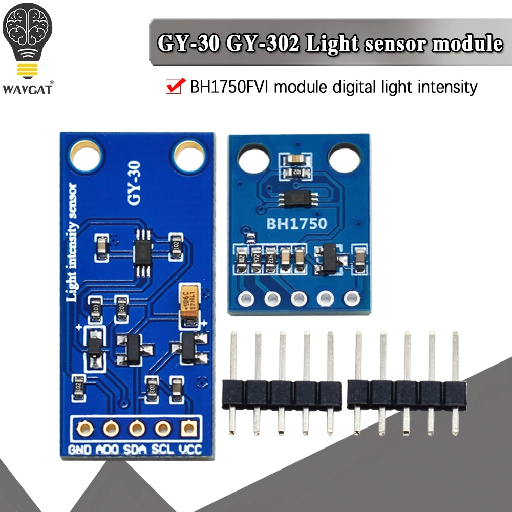 WAVGAT GY-302 GY-30 BH1750 BH1750FVI The digital optical intensity illumination sensor BH1750FVI of module for arduino 3V-5V