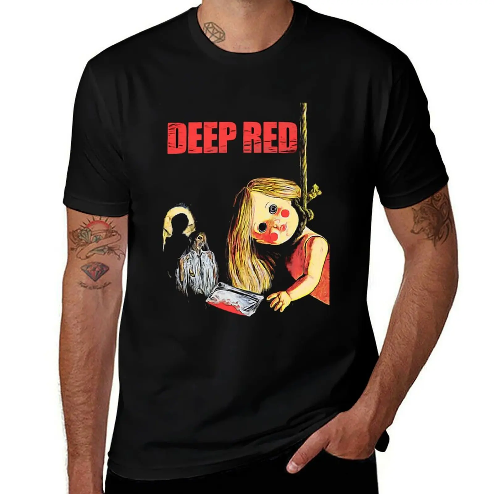 

Deep Red T-Shirt mens graphic t shirts t shirts for man cotton man tshirt T-shirt