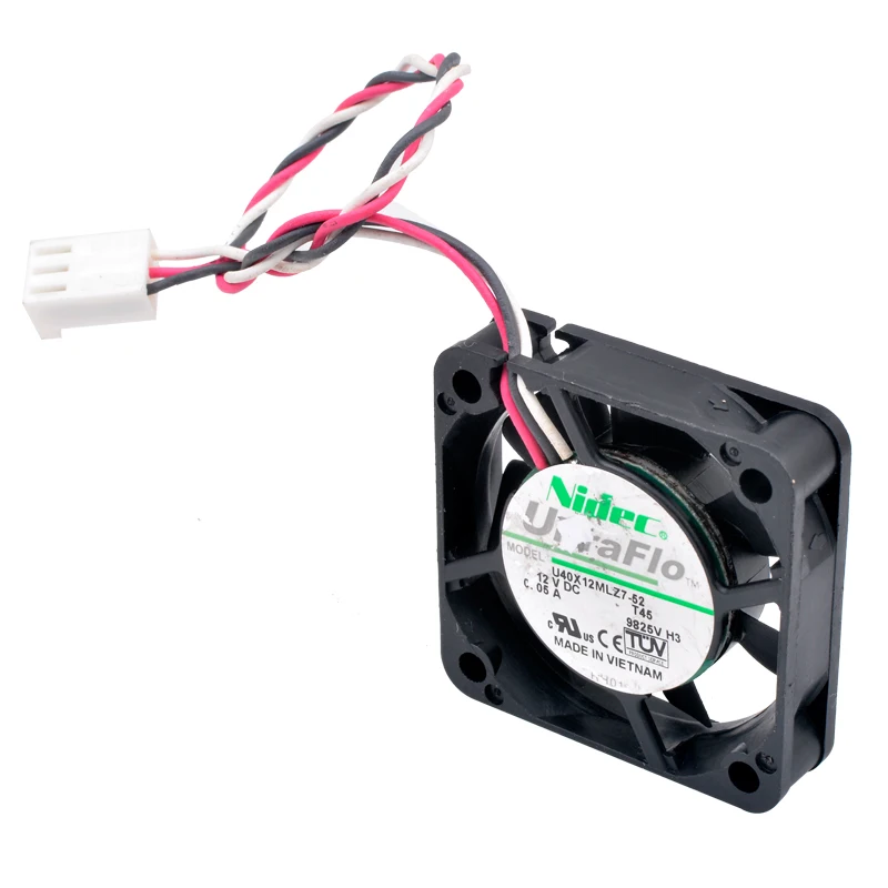 (Not Brand New) U40X12MLZ7-52 4cm 40mm fan 40x40x10mm DC12V 0.05A 3pin Speed Monitor Ultra-quiet cooling fan for CPU