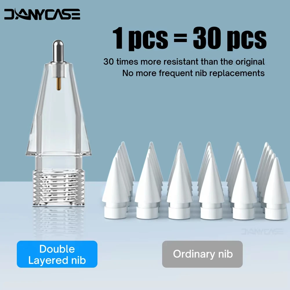 New Tip for Apple Pencil Tip Nib for Apple Pencil 1st 2nd Generation 1 2th Gen Pencil Replacement Tip 2H 2B 4.0 Transparent Nib