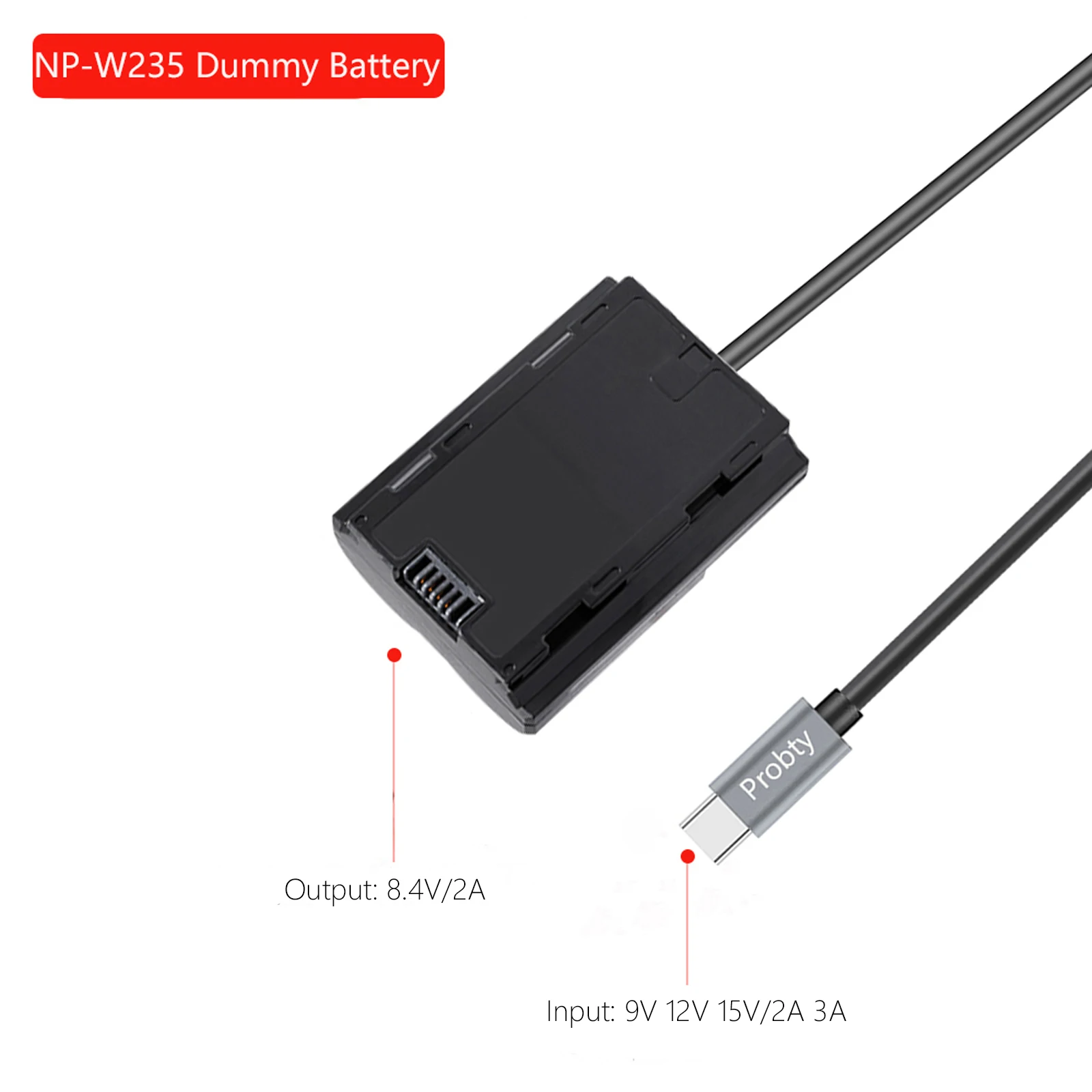 NPW235 np-w235 imitacja baterii PD30W USB-C CP-W235 Adapter do FujiFilm X-T4 XT4 GFX100S 50S II kamera