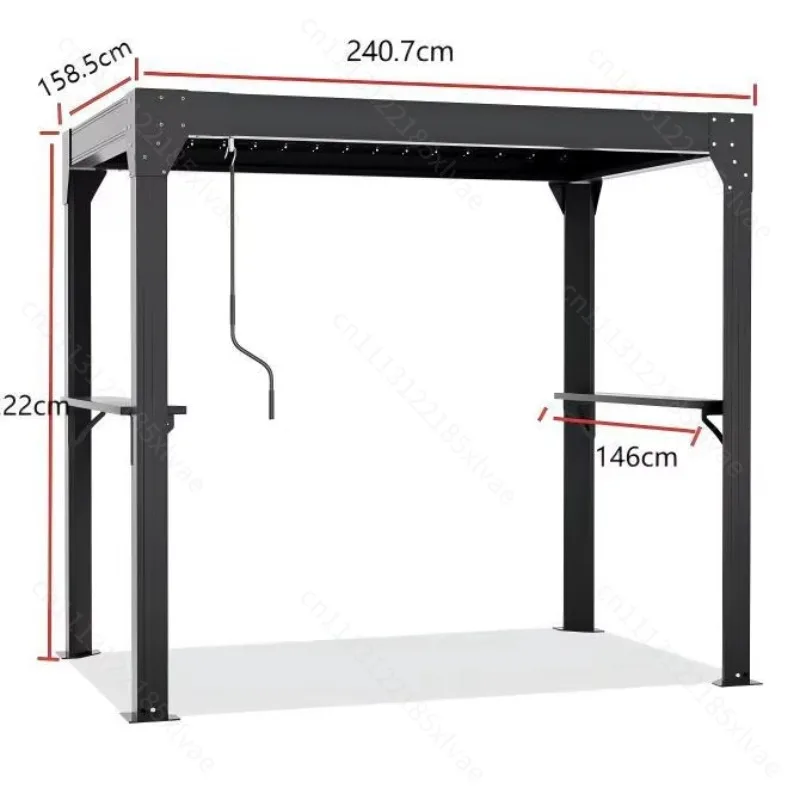 Hand‑Crank Operated Retractable Awning, Waterproof UV‑Resistant Sun Shade Canopy, Outdoor Shelter for Home  BBQ & Garden Patio
