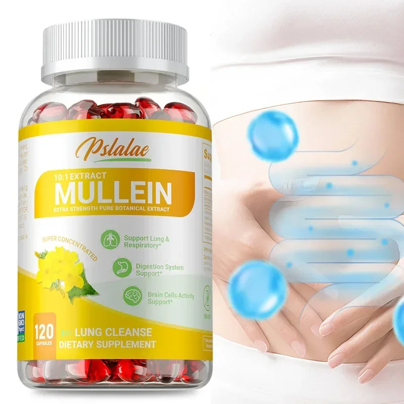 

Mullein Leaf Extract - Natural Lung Cleansing & Detoxification, for Immune Support, Detox & Respiratory Support - 120pcs