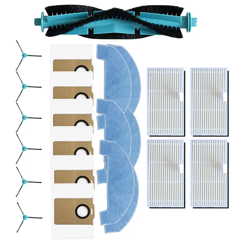 BAAN-掃除機交換部品は、Ultenic T20 Pro-メインローラー、サイドブラシ、ダストバッグ&フィルターモップクロスアクセサリーに適合します。
