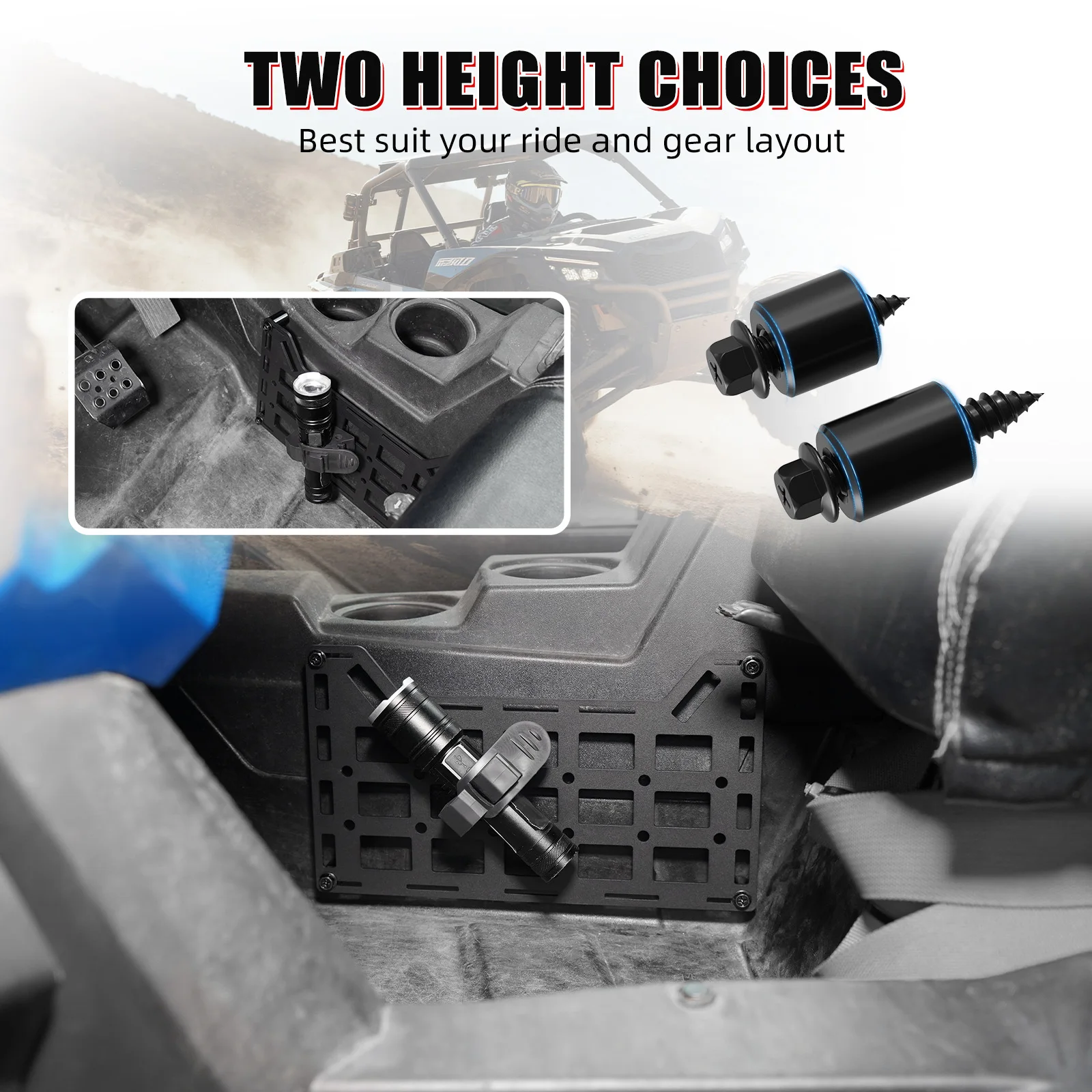 NICECNC UTV Universal Rigid Molle Panel Vehicle Molle Organizer Q235 steel Resistant Durable Motorcycle Accessories - Image 2