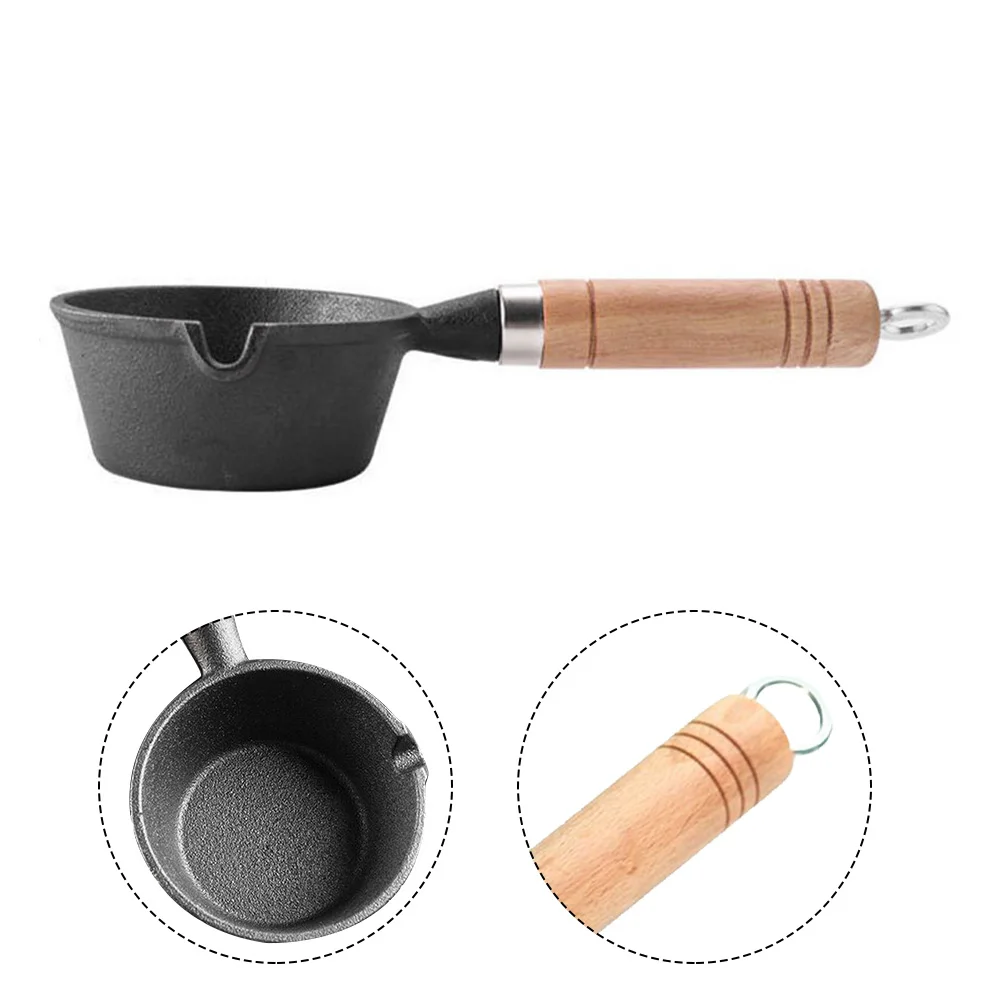 

Butter Burning Oil Pot Household Frying Warmer Cast Iron Melting Chocolate Small Melter