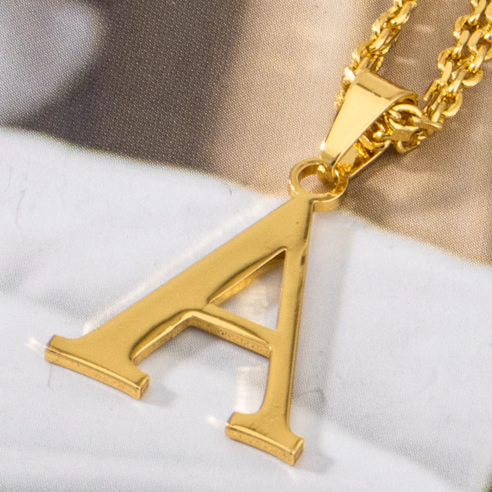 رسائل الفولاذ المقاوم للصدأ قطع الأبجدية قلادة DIY بها بنفسك امرأة قلادة السيدات مجوهرات اكسسوارات بالجملة دروبشيبينغ #5