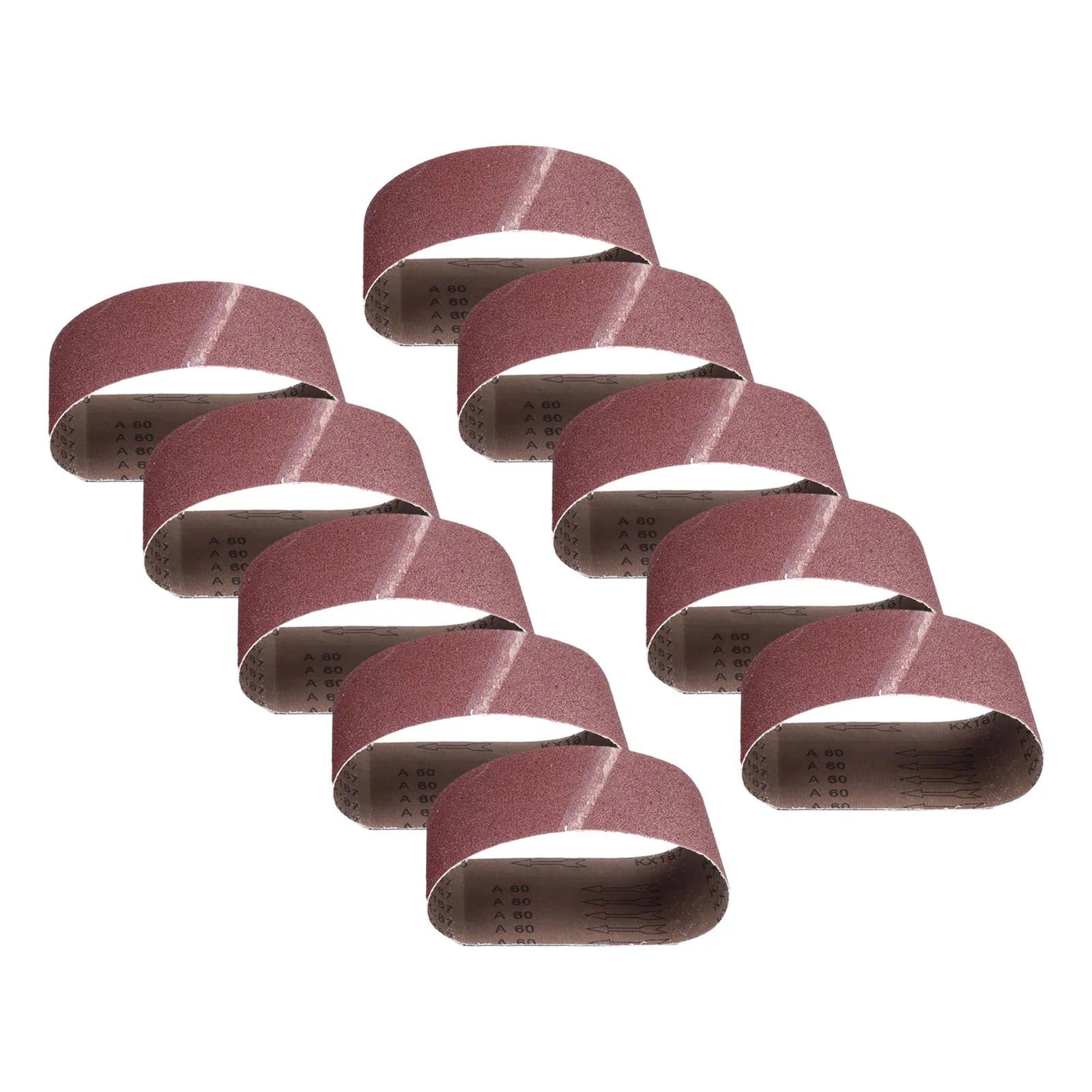 10pcs 100x560mm 60 Grit Sanding Belts Aluminum Oxide Abrasive Designed for Reliable Performance on Portable Belt Sanders