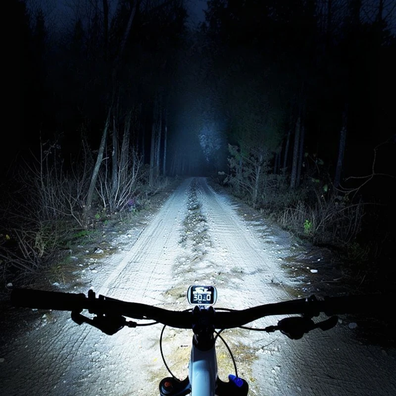 Creative Intelligent Induction Mountain Road Bicycle Tail Light Storm Proof Night Riding Light Headlight Safety Riding Equipment