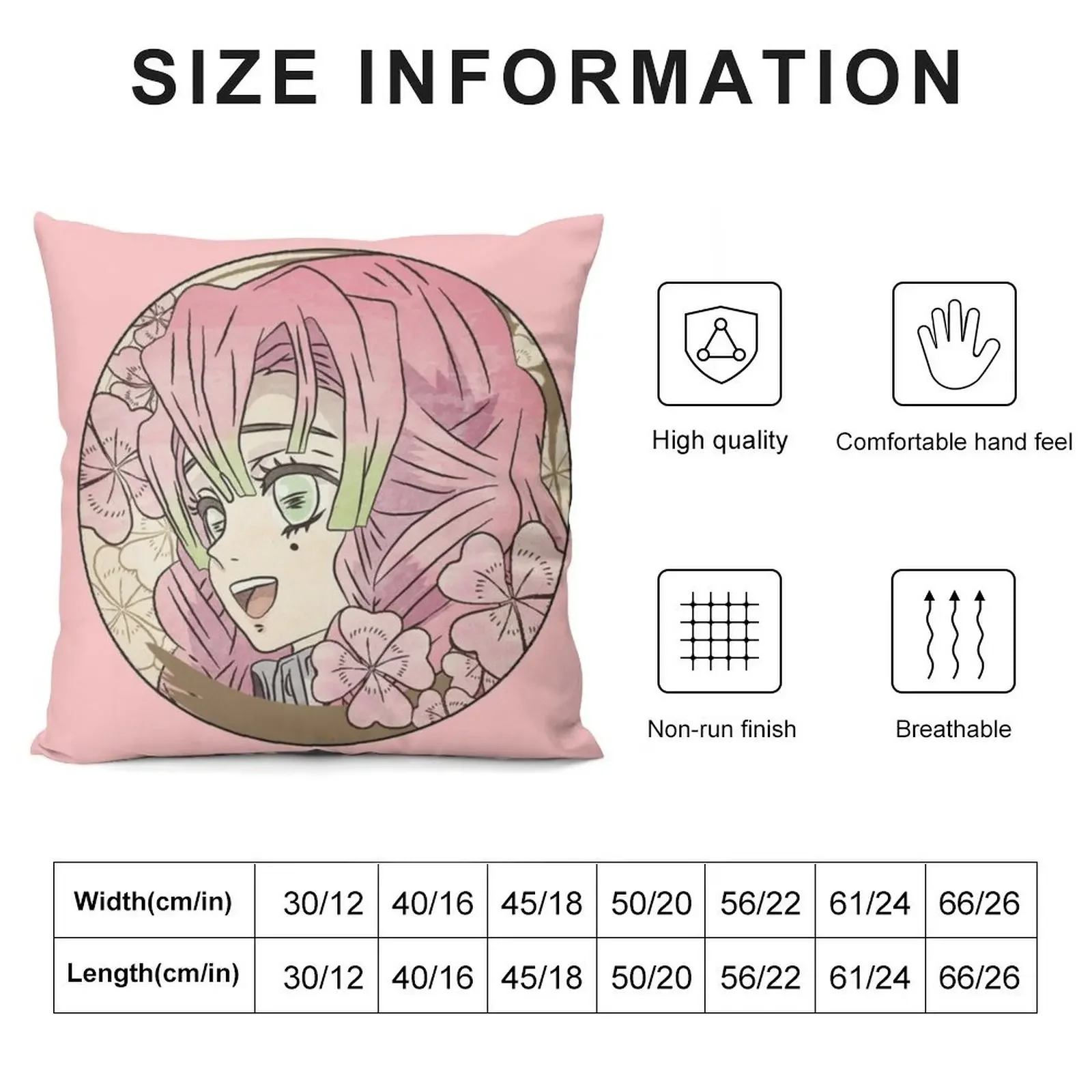 Mitsuri kanroji Throw Pillow Cushions For Sofa Cushion Cover pillow