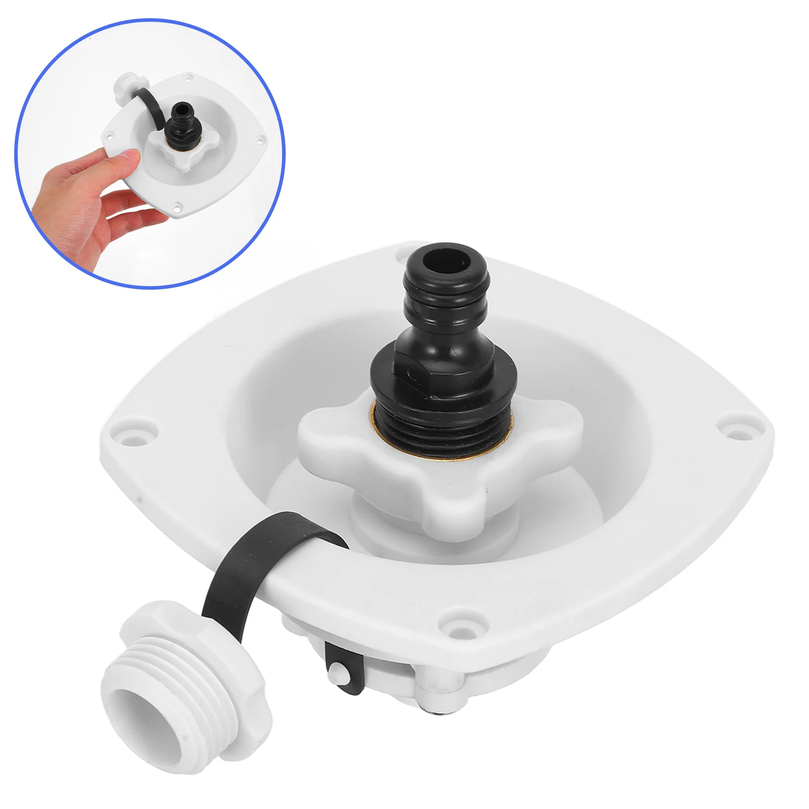 

Впускная крышка для заполнения воды на колесах, материал полипропилена, водонепроницаемый для кемпера, прицепа, морской яхты, аксессуар для автодома, наполнитель для впуска воды