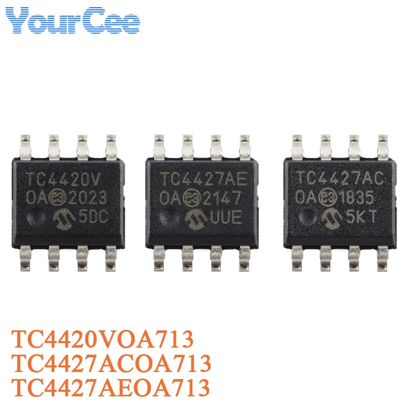 5Pcs/1Pc TC4420VOA713 SOIC-8 TC4420VOA TC4420 6A High-speed MOSFET Driver Chip TC4427ACOA713 TC4427AEOA713 TC4427EOA713 TC4424AV