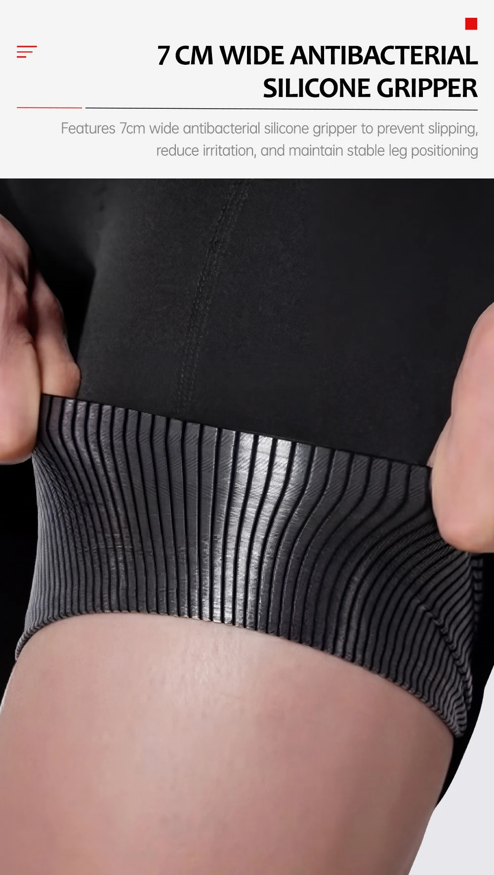 ZRSE Herren-Radhose mit Trägern, 7H, Italien, gepolstert, atmungsaktives Material, Herren-Fahrradbekleidung, MTB, Rennrad, Frühling, Sommer, bequem zum Radfahren. – Detail 12
