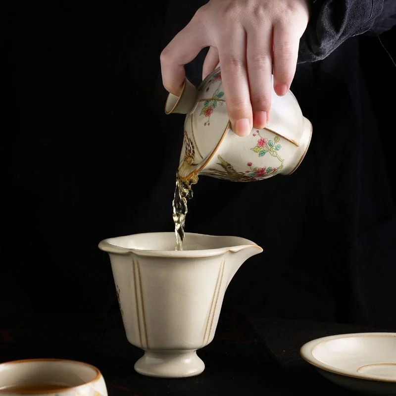 High-End Ladies Gongfu Tea Set Ceramic YuYao Teacup with Lid Anti-Scalding Single Home Use Tea Bowl for Brewing Tea