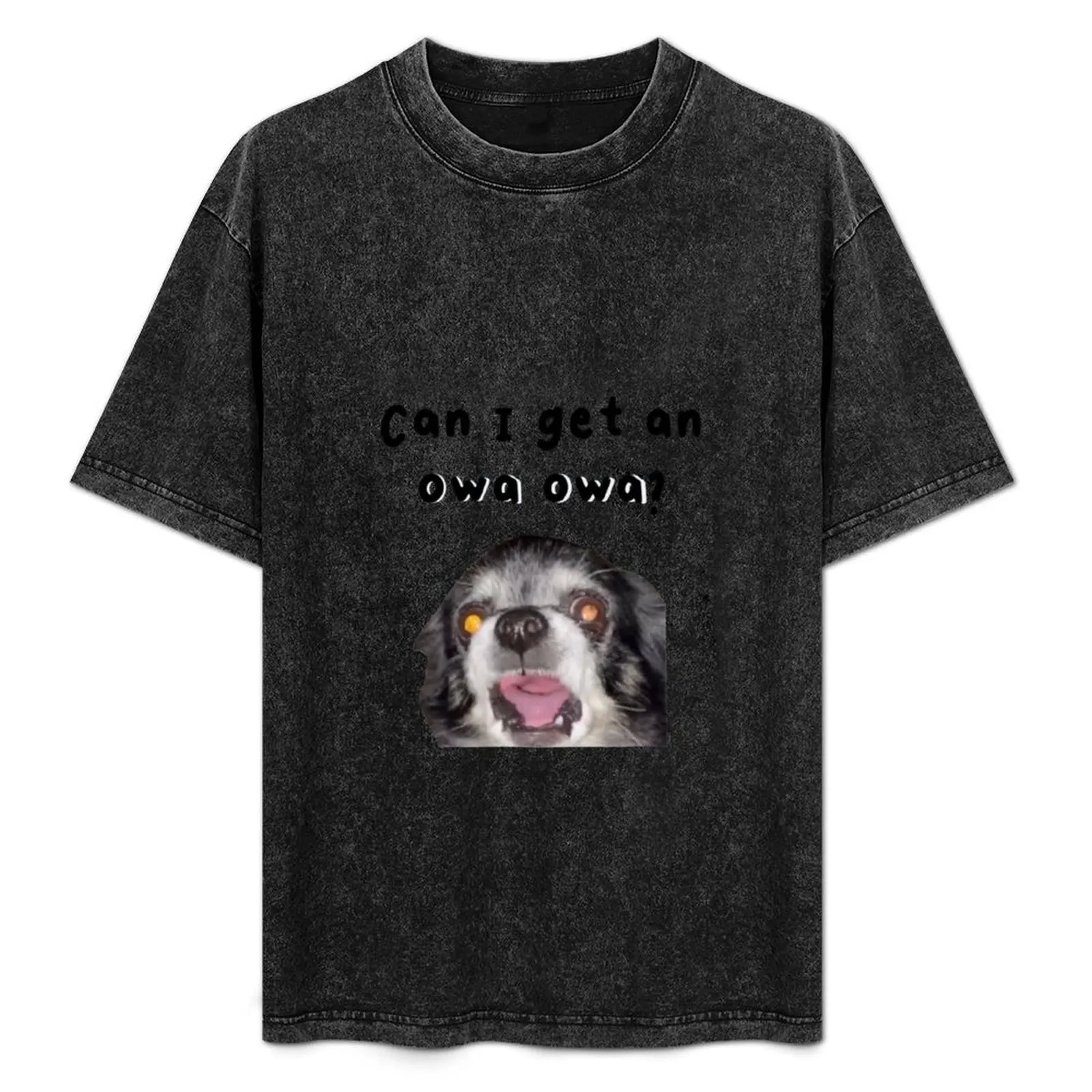 

Owa owa pudgy sticker T-Shirt Everyday Wear Basic Short Sleeve Top