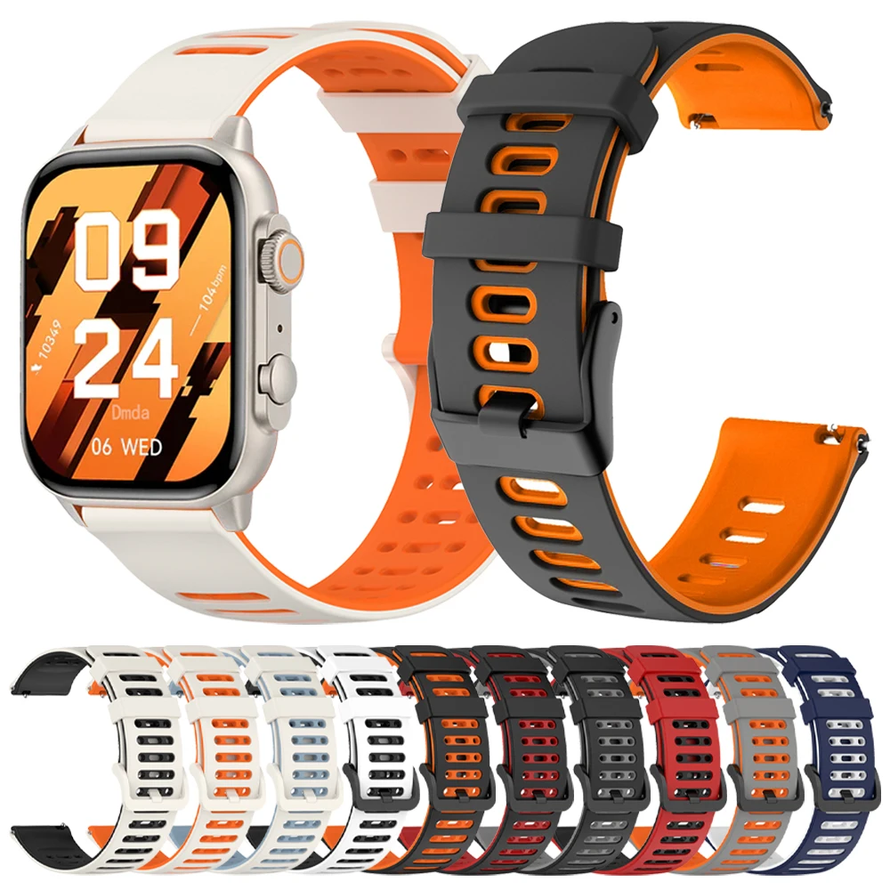 22mm Silicone Strap For COLMI C81/C63 Smartwatch Band For COLMI P71 P68 P60 For COLMI M42/I30/V68 Watchband Bracelets Accessorie