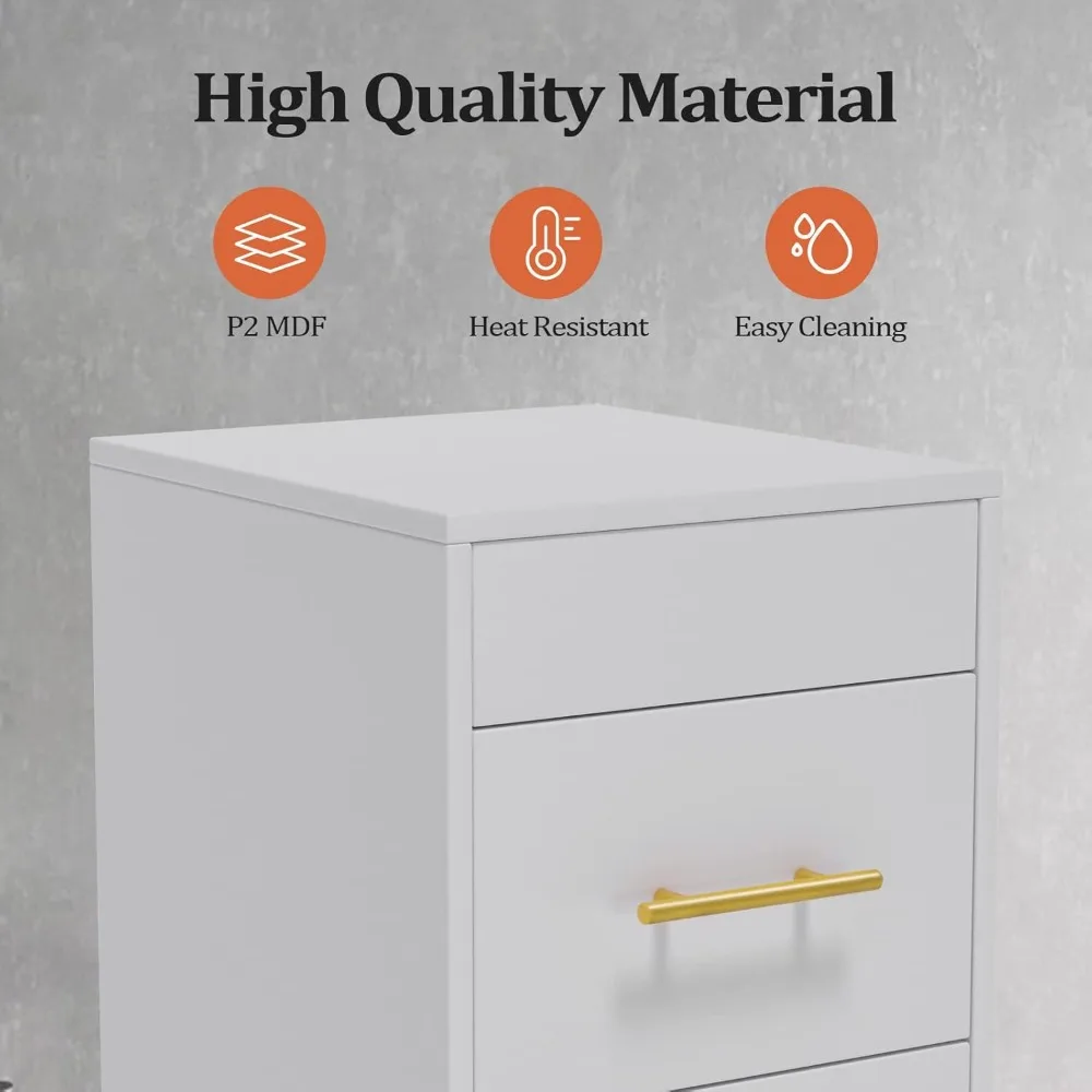 عربة صالون خشبية بعجلات - منظم تخزين متنقل لمصفف الشعر وصالون الحلاقة #6