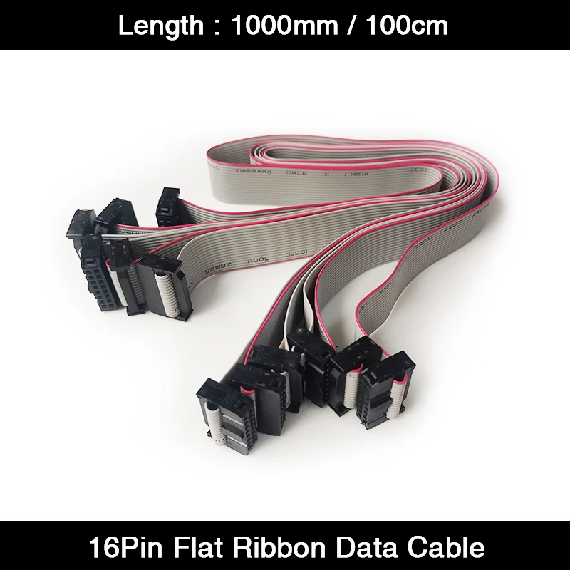 10pcs/lot 16Pin Flat Ribbon Cable 100cm/1000mm Length for LED Module